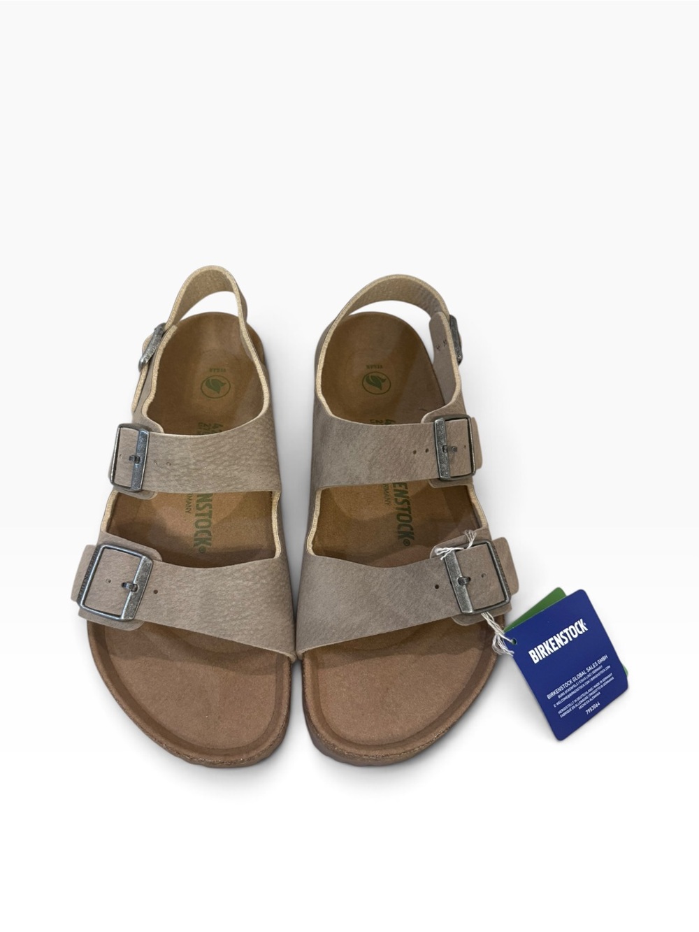 NWT Birkenstock Milano Vegan Gray Taupe Sandals EU 42 Regular